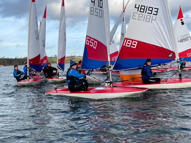 Close Mark Rounding Practise at the ITCA (GBR) Invitational Coaching photo copyright Anna Clark taken at Northampton Sailing Club and featuring the Topper class