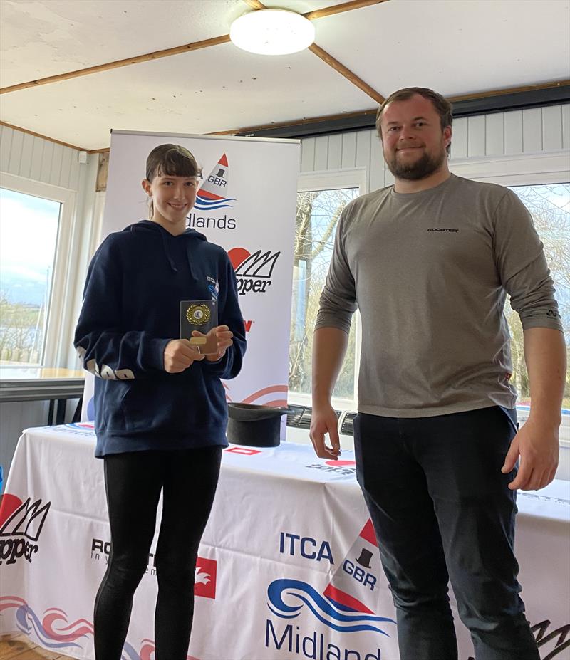 ITCA Midlands Topper Traveller Series 2022-23 Round 6 at Banbury - 5.3 fleet winner Jessica Powell photo copyright Imogen Green taken at Banbury Sailing Club and featuring the Topper class