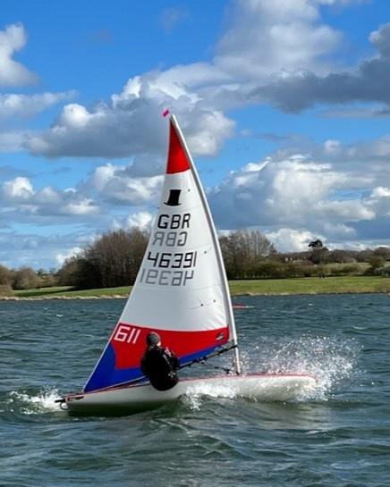 Jessica Powell (611) on her way to clinching the Midlands Traveller Series photo copyright Northampton SC taken at Northampton Sailing Club and featuring the Topper class