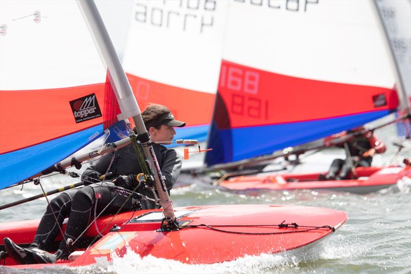 Pure concentration during the ITCA (GBR) Invitation Coaching at Poole photo copyright James Harle taken at Poole Yacht Club and featuring the Topper class