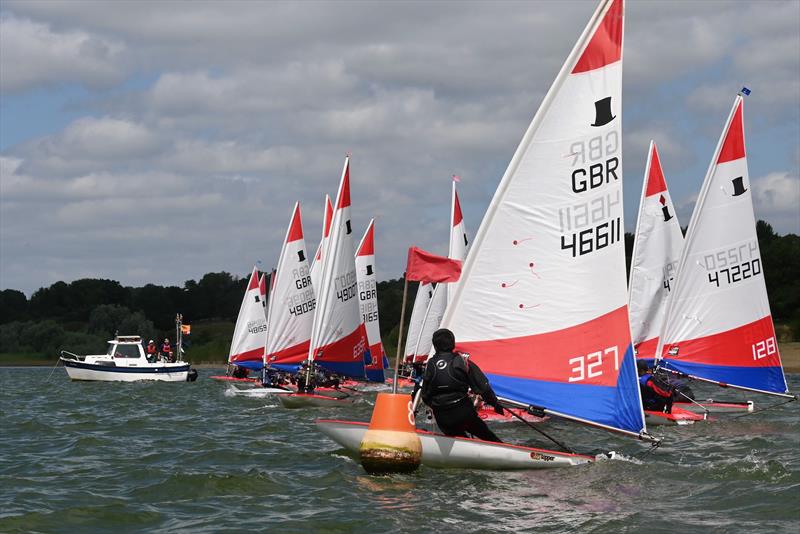 Jack Wright's Port-flyer perfection during the MonEx Welsh Topper Championship at Llandegfedd photo copyright Nick Morley taken at Llandegfedd Sailing Club and featuring the Topper class