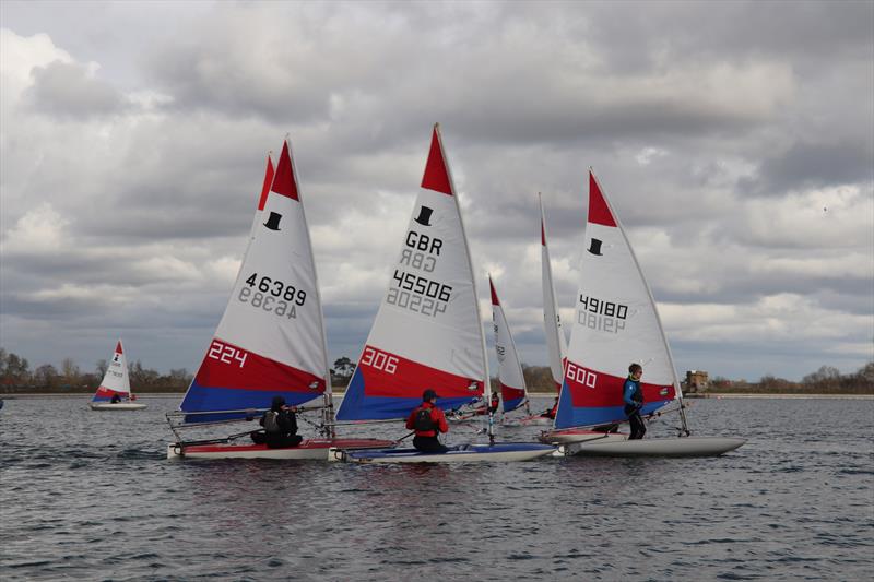 On the layline during the Topper Winter Regatta at Island Barn - photo © Will Helyer