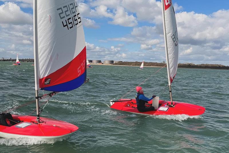 ITCA (GBR) Girls Only Training at Warsash photo copyright Roger Cerrato / Kyle Wood taken at Warsash Sailing Club and featuring the Topper class