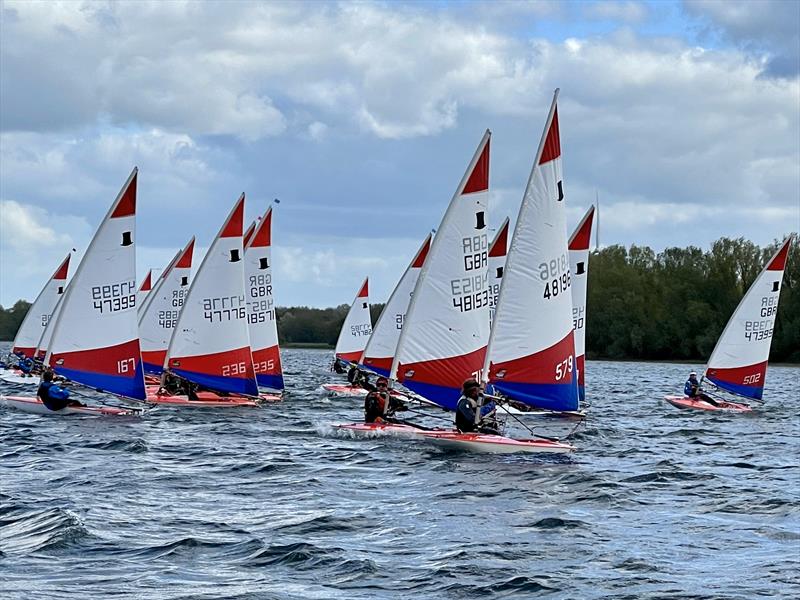 ITCA (GBR) Invitation Coaching at Grafham Water - Close Upwind Beat photo copyright Ricky O'Kane taken at Grafham Water Sailing Club and featuring the Topper class