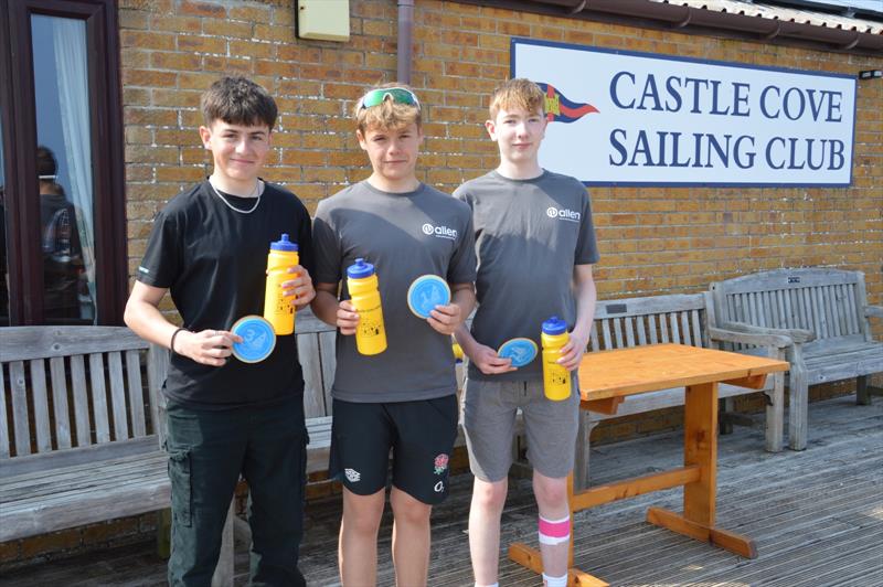 5.3 Podium in the South West ITCA Traveller at Castle Cove photo copyright James Mills taken at Castle Cove Sailing Club and featuring the Topper class