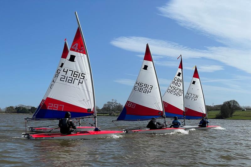 Topper SW training and Traveller at Durleigh photo copyright Tamsin Hoult taken at Durleigh Sailing Centre and featuring the Topper class