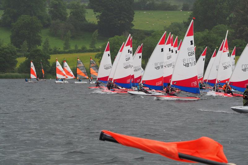 Large Topper fleet  -North Region Youth & Junior Championship 2025 at Ullswater photo copyright Toby Wilson  taken at Ullswater Yacht Club and featuring the Topper class
