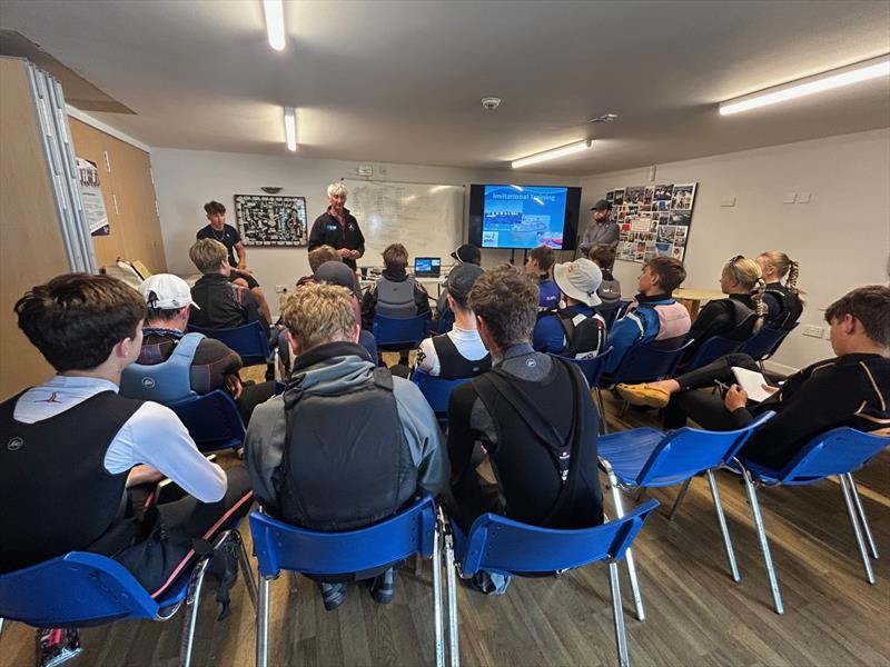 Sailors Briefing during the ITCA (GBR) Invitational Topper Coaching at Poole - photo © Hayley Turner