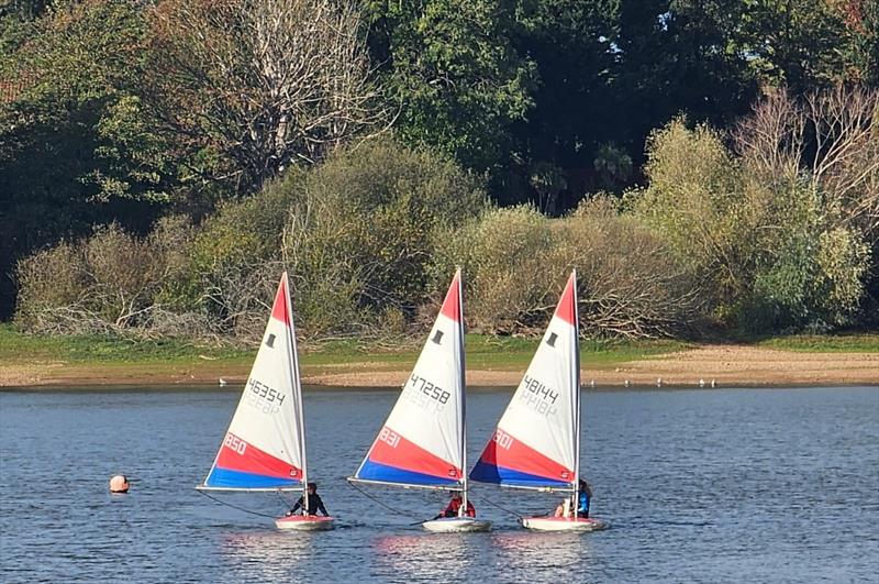 Comet and Topper sprint racing at Durleigh photo copyright DSC taken at Durleigh Sailing Centre and featuring the Topper class
