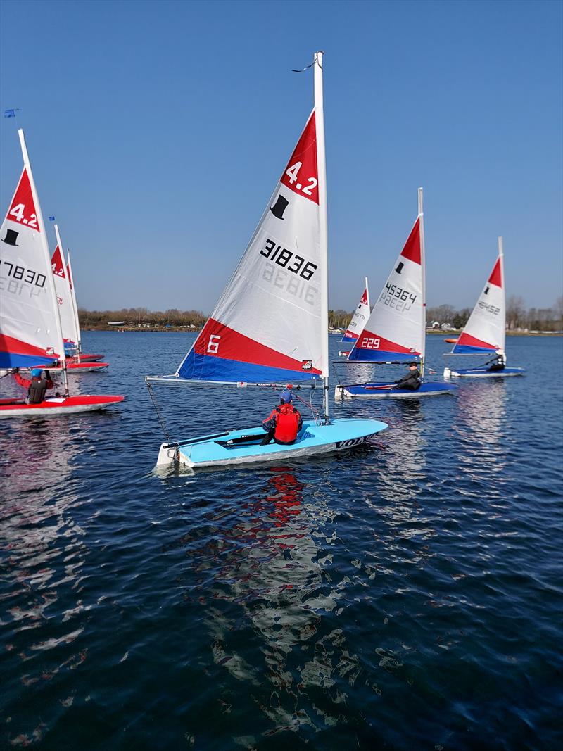 Rooster Southern Area Summer Topper Traveller Series at Spinnaker SC photo copyright James Oborne taken at Spinnaker Sailing Club and featuring the Topper 4.2 class