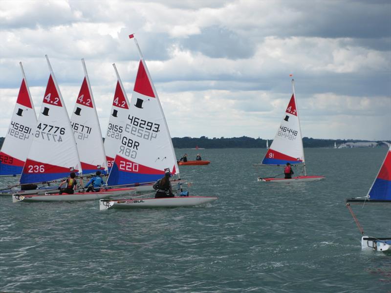 ITCA GBR Rooster Southern Summer Travellers at Hamble River photo copyright Mike Foster taken at Hamble River Sailing Club and featuring the Topper 4.2 class