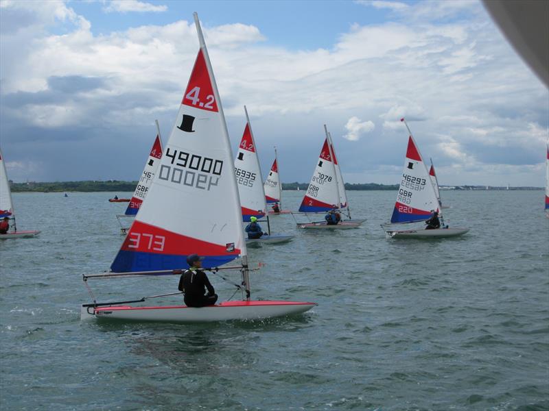 ITCA GBR Rooster Southern Summer Travellers at Hamble River photo copyright Mike Foster taken at Hamble River Sailing Club and featuring the Topper 4.2 class