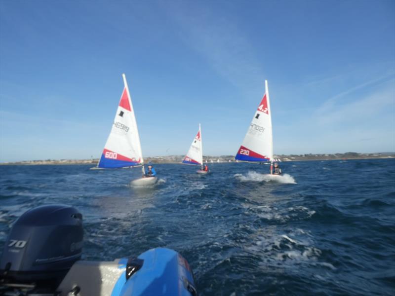 Topper 4.2 Training Team at the WPNSA photo copyright Richard Harris taken at Weymouth & Portland Sailing Academy and featuring the Topper 4.2 class