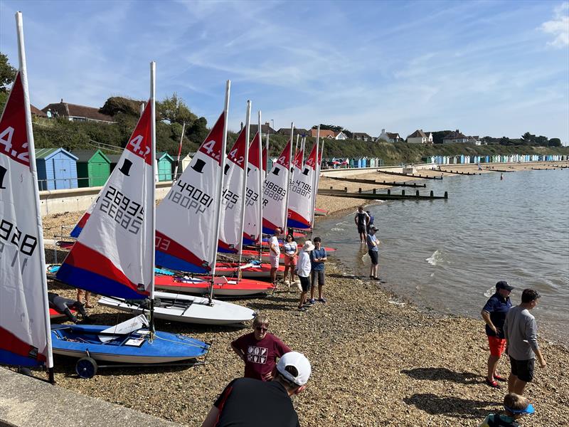 Hill Head Topper Open photo copyright Roger Cerrato taken at Hill Head Sailing Club and featuring the Topper 4.2 class