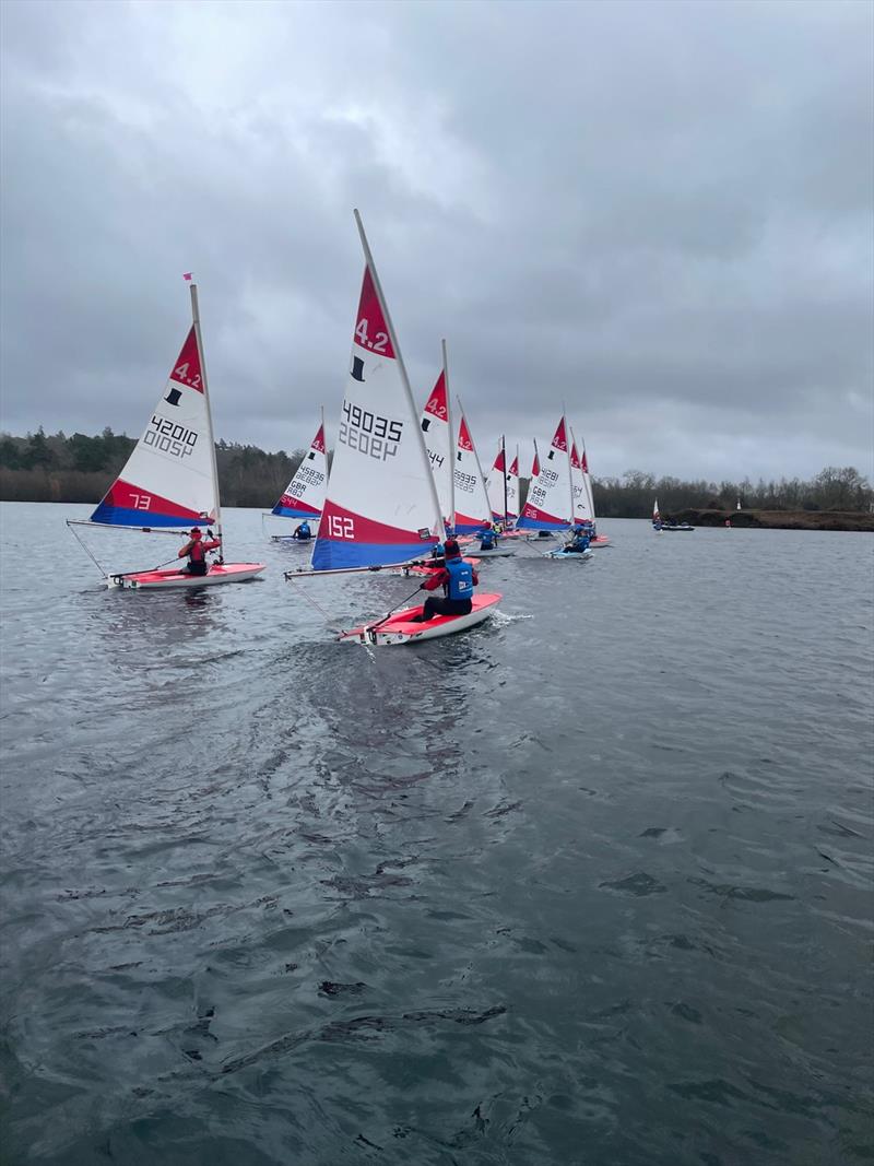 Rooster ITCA Southern Area Travellers at Spinnaker Sailing Club photo copyright Sally Wilson taken at Spinnaker Sailing Club and featuring the Topper 4.2 class