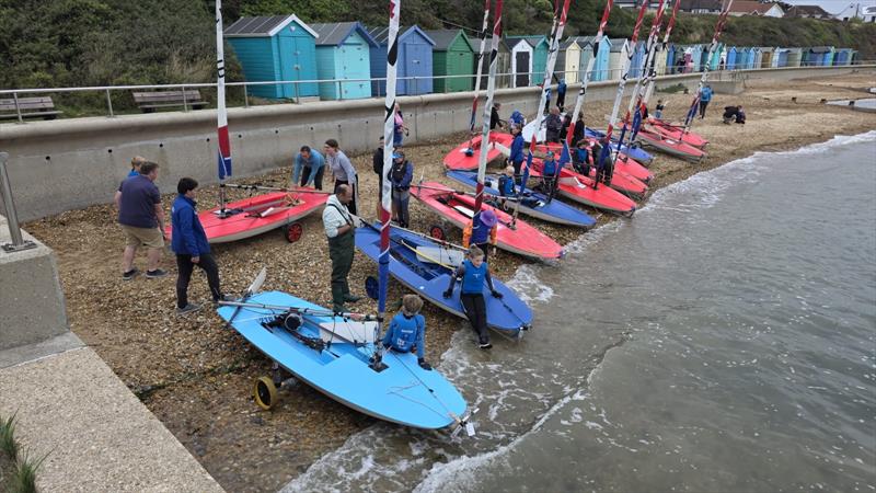 4.2 Fleet preaping to launch during the Rooster ITCA Southern Topper Traveller at Hill Head Sailing Club - photo © Hessel Willemsen