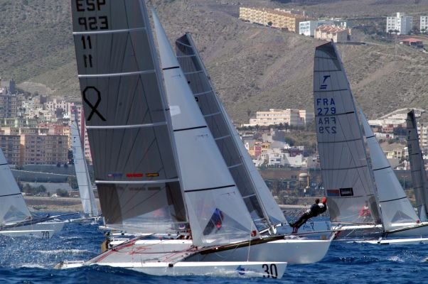 The black ribbon carried by the Spanish Tornado team in memory of the victims of the Madrid bombings photo copyright Real Club Náutico de Gran Canaria taken at Real Club Náutico de Gran Canaria and featuring the Tornado class