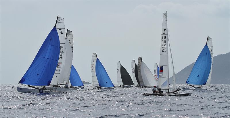 2013 Tornado World Championships day 4 photo copyright Martina Barnetova taken at Club Nautico Santa Eularia and featuring the Tornado class