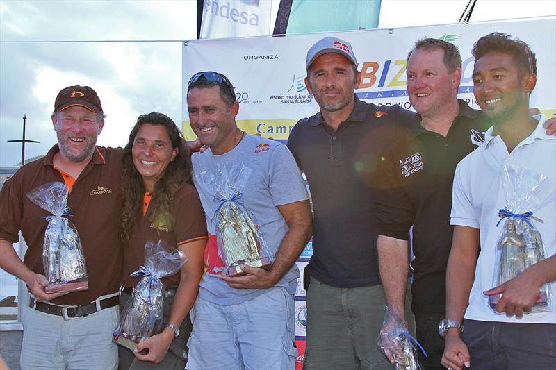 2013 Tornado World Championships podium photo copyright Martina Barnetova taken at Club Nautico Santa Eularia and featuring the Tornado class