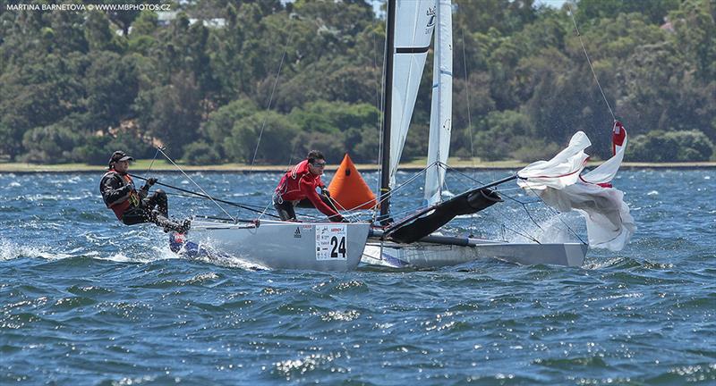 Day three of the Tornado World Championship in Perth photo copyright Martina Barnetova / www.mbphotos.cz taken at Nedlands Yacht Club and featuring the Tornado class