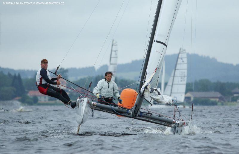 The winners of the Tornado Europeans at Lake Lipno, Czech Republic photo copyright Martina Barnetova taken at Yacht Club Jestrábí and featuring the Tornado class