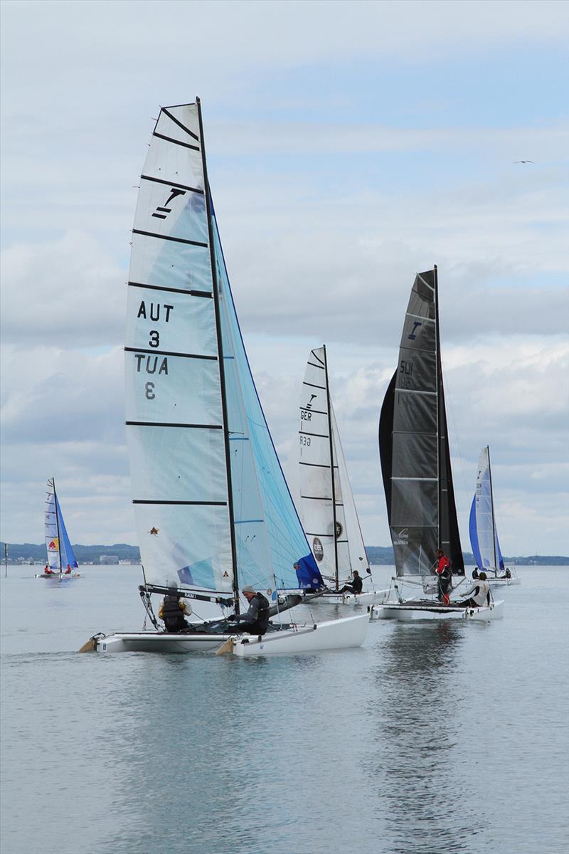 Roland and Nahid Gaebler win the 2013 Tornado Europeans photo copyright Martina Bartenova taken at Yacht Club Rhein Delta and featuring the Tornado class