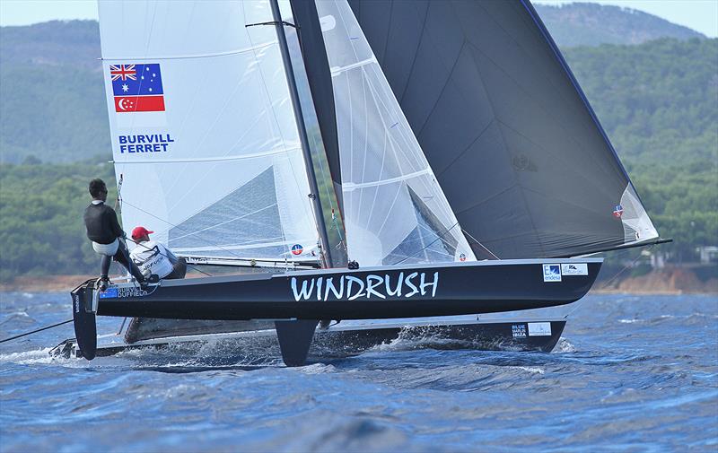 2013 Tornado World Championships day 2 photo copyright Martina Barnetova taken at Club Nautico Santa Eularia and featuring the Tornado class