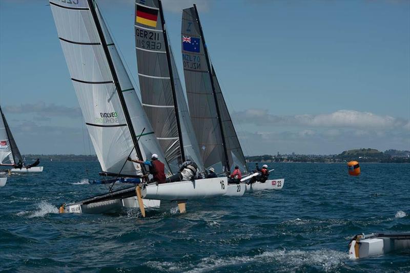 Racing in the NZ Tornado Nationals presented by Candida Stationery - January 2019 photo copyright Int. Tornado Assoc taken at Takapuna Boating Club and featuring the Tornado class