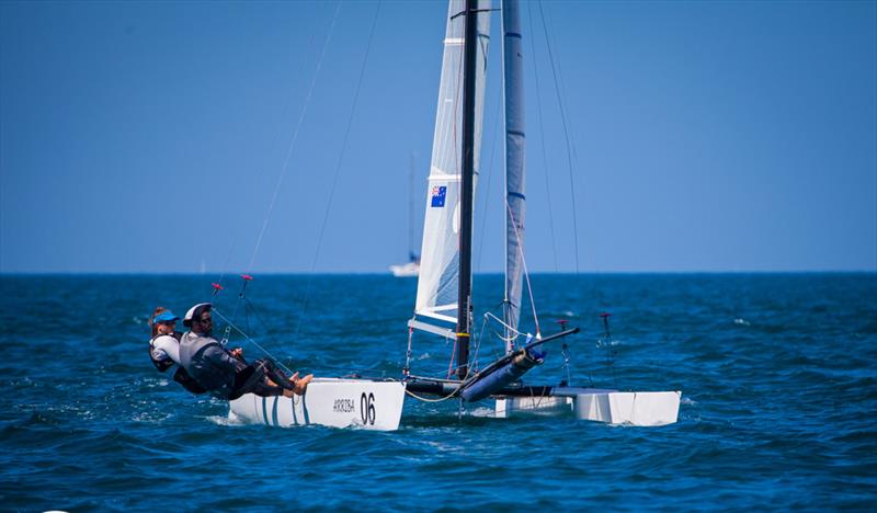 Day 1, Int Tornado Class 2019 World Championship presented by Candida, Takapuna Boating Club, January 5, 2019 photo copyright Suellen Davies taken at Takapuna Boating Club and featuring the Tornado class