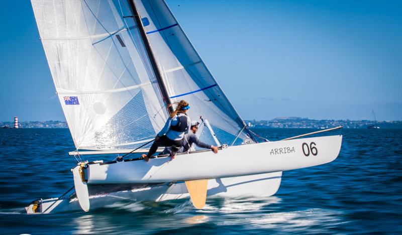 Day 1, Int Tornado Class 2019 World Championship presented by Candida, Takapuna Boating Club, January 5, 2019 photo copyright Suellen Davies taken at Takapuna Boating Club and featuring the Tornado class