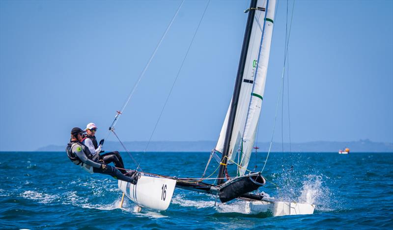 Day 1, Int Tornado Class 2019 World Championship presented by Candida, Takapuna Boating Club, January 5, 2019 photo copyright Suellen Davies taken at Takapuna Boating Club and featuring the Tornado class