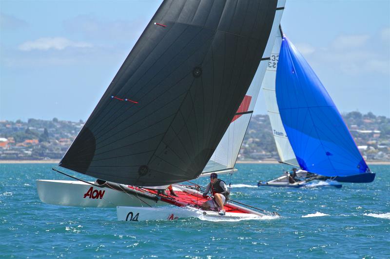 Julian Tankard and Simon Cooke (NZL) - Race 5 - Int Tornado Worlds - Day 3, presented by Candida, January 7, photo copyright Richard Gladwell taken at Takapuna Boating Club and featuring the Tornado class