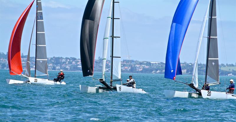 Back markers contesting the finish of Race 5 - Int Tornado Worlds - Day 3, presented by Candida, January 7, - photo © Richard Gladwell