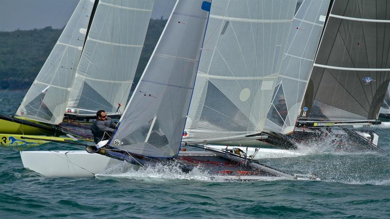 Race 8 start - Int Tornado Worlds - Day 4, presented by Candida, January 9, 2019 photo copyright Richard Gladwell taken at Takapuna Boating Club and featuring the Tornado class