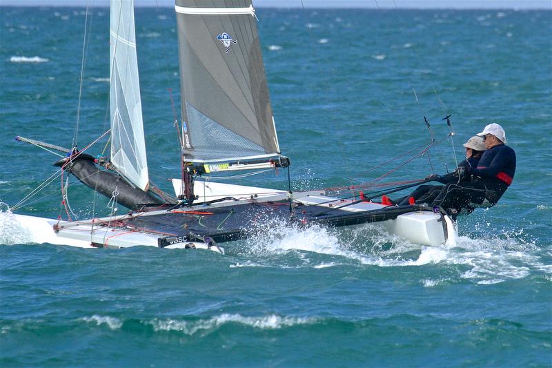 Tornado Class President Jurgen and Sarah Jentsch (GER)- Race 8 - Int Tornado Worlds - Day 4, presented by Candida, January 9, 2019 photo copyright Richard Gladwell taken at Takapuna Boating Club and featuring the Tornado class