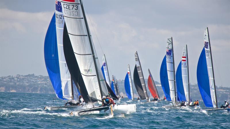 Race 9 - Int Tornado Worlds - Day 5, presented by Candida, January 10, 2019 photo copyright Richard Gladwell taken at Takapuna Boating Club and featuring the Tornado class
