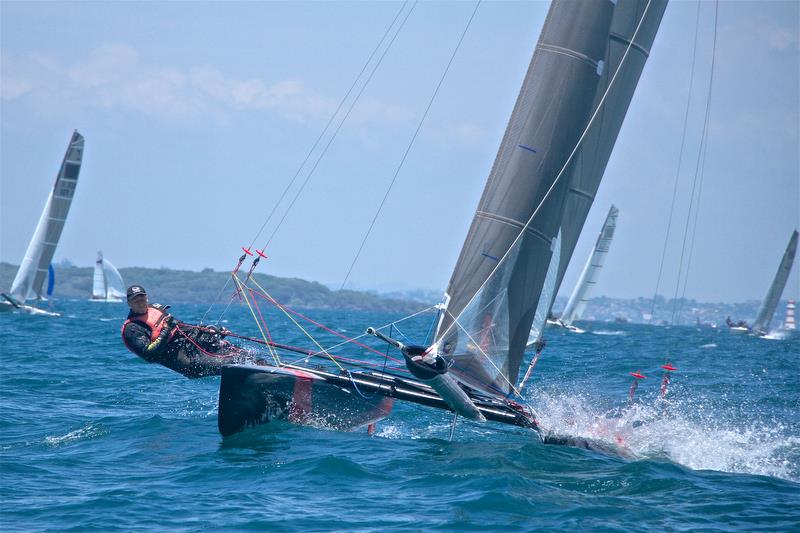 Brett Burvill and Max Puttman (AUS) , Int Tornado World Champions - Int Tornado Worlds - Day 5, presented by Candida, January 10, 2019 photo copyright Richard Gladwell taken at Takapuna Boating Club and featuring the Tornado class