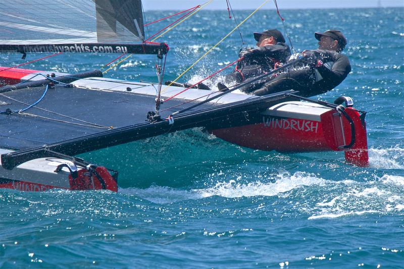 Brett Burvill and Max Puttman (AUS) , Int Tornado World Champions - Int Tornado Worlds - Day 5, presented by Candida, January 10, 2019 photo copyright Richard Gladwell taken at Takapuna Boating Club and featuring the Tornado class
