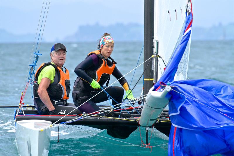 Dieter and Sylvia Salzmann (AUT) - Int Tornado Worlds - Day 5, presented by Candida, January 10, 2019 photo copyright Richard Gladwell taken at Takapuna Boating Club and featuring the Tornado class