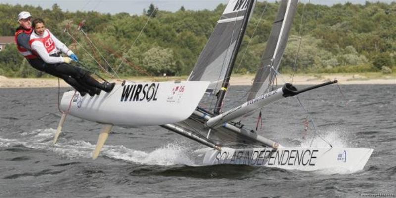 Nahid and Roland Gäbler have already won numerous mixed titles on the Tornado. In 2024 they want to represent Germany in the new Olympic discipline `Mixed Doublehand Offshore` photo copyright Beeck / Kiel Week taken at Kieler Yacht Club and featuring the Tornado class