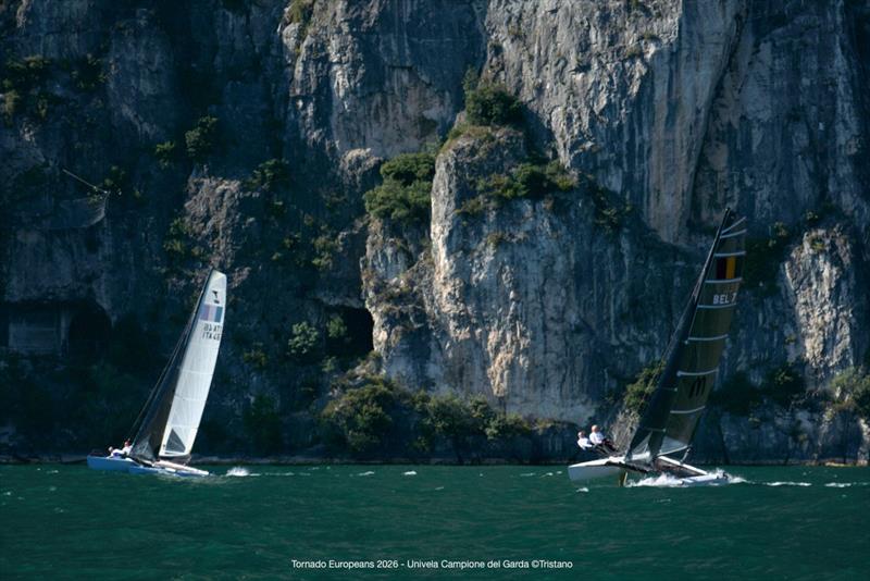 2026 Tornado European Championship at Campione del Garda, Italy - Day 3 photo copyright Tristano / Tornado Europeans 2026 taken at Campione Univela and featuring the Tornado class