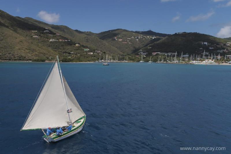 Youth Instructor, Governor John S Duncan OBE and Head of Banking, VP Bank (BV), Sjoerd Kosted enjoying the 4th Annual VP Bank Tortola Sloop Spring Challenge at the  photo copyright www.nannycay.com taken at Royal BVI Yacht Club and featuring the Tortola Sloop class