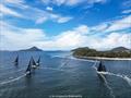 Tight racing out of Port Stephens during TP52 Pallas Capital Gold Cup Act 3 at the Sail Port Stephens Performance Series © Nic Douglass for @sailorgirlHQ