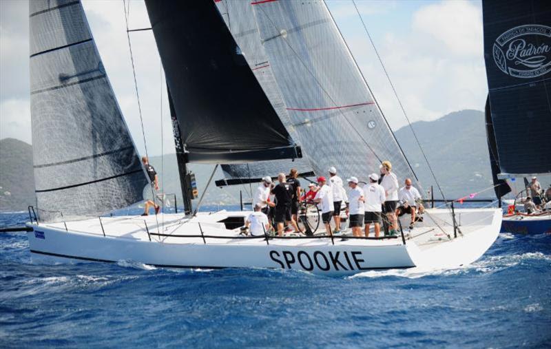 Spookie, TP 52, Steve and Heidi Benjamin lead CSA Racing 1 in the 45th BVI Spring Regatta photo copyright Todd VanSickle taken at Royal BVI Yacht Club and featuring the TP52 class