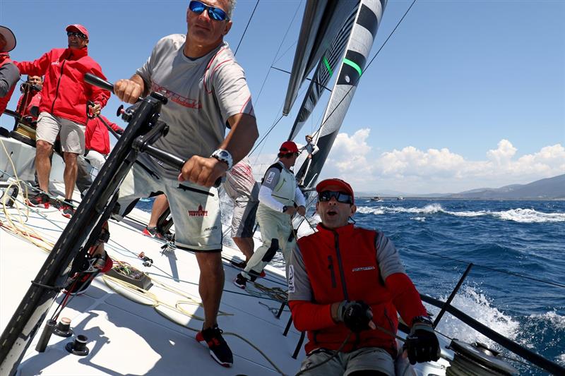 On board Provezza during the Rolex TP52 Worlds Practice Race photo copyright Max Ranchi / www.maxranchi.com taken at Club Nautico Scarlino and featuring the TP52 class