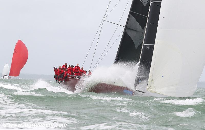 Gladiator on a very windy day 6 at Lendy Cowes Week 2017 photo copyright Ingrid Abery / www.ingridabery.com taken at Cowes Combined Clubs and featuring the TP52 class