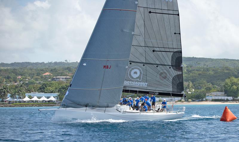 TP52 Conviction on her way to second place in CSA Racing Class - Barbados Sailing Week 2018 photo copyright Peter Marshall / BSW taken at Barbados Yacht Club and featuring the TP52 class