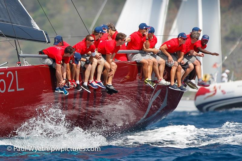 Rhone Kirby, far right, on the rail of Tony Langley's TP52 Gladiator photo copyright Paul Wyeth / www.pwpictures.com taken at  and featuring the TP52 class