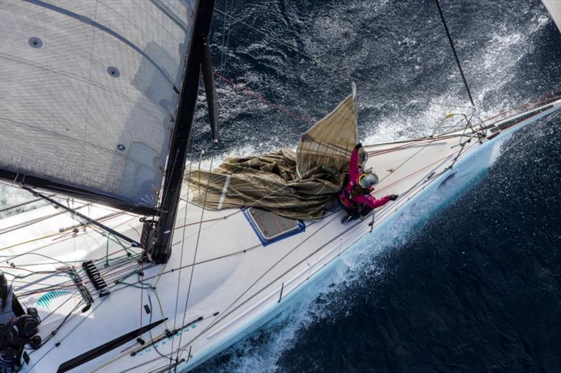 Frantic buries the bow – PONANT Sydney Noumea Yacht Race photo copyright Andrea Francolini taken at Cruising Yacht Club of Australia and featuring the TP52 class