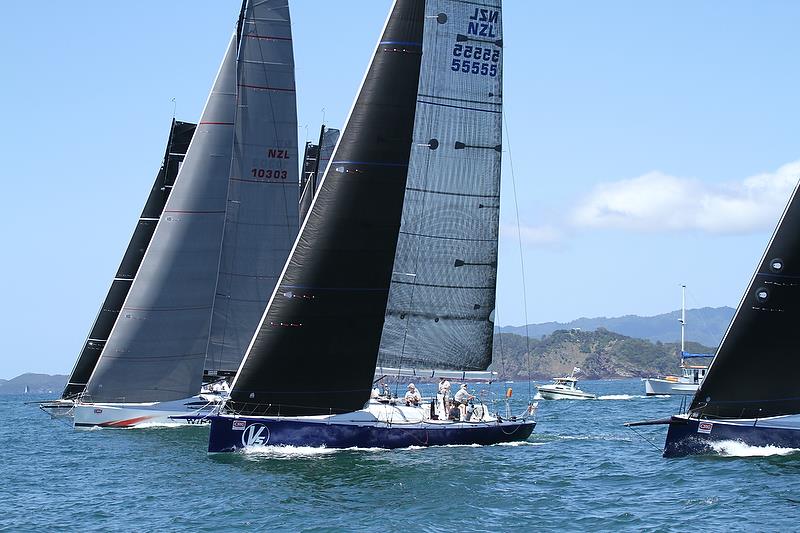 50fters get off the start line in Bay of Islands Sailing Week, 2018 photo copyright Richard Gladwell taken at Bay of Islands Yacht Club and featuring the TP52 class